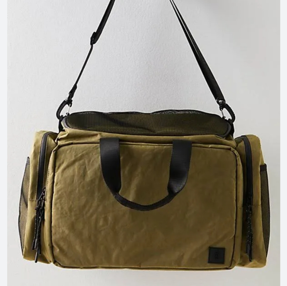 Free People Rover Recycled Nylon Weekender Bag in Olive - Picture 2 of 6